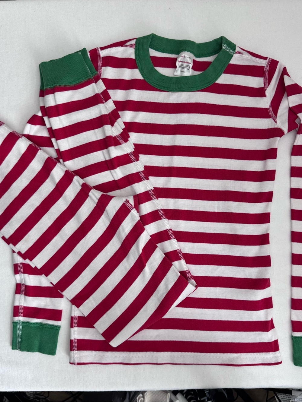 Hanna Andersson Red White Stripe Pajamas - Size 10